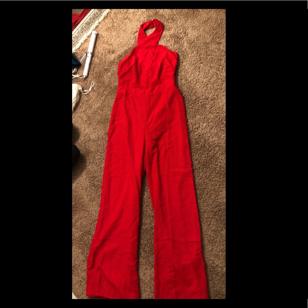 Adelyn Rae Red Jumpsuit - Picture 2 of 2
